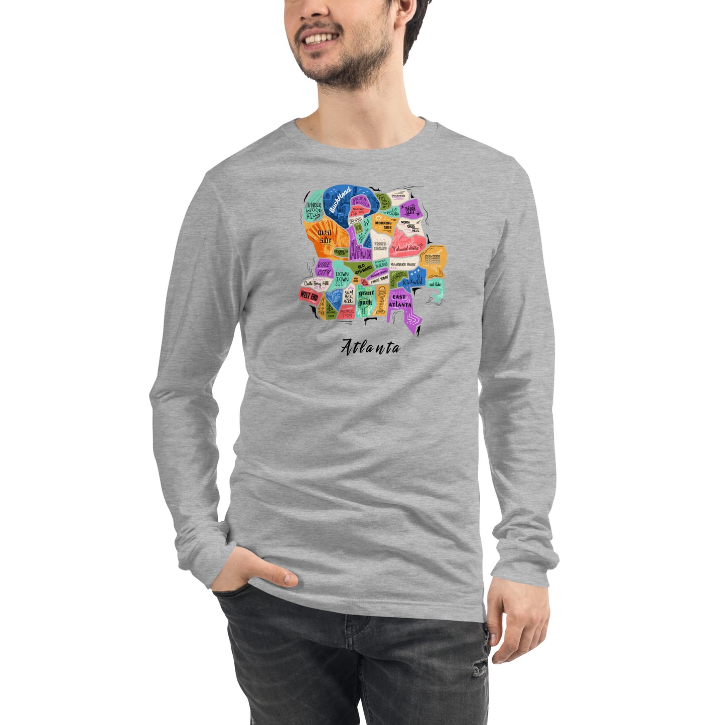 ATL map Long Sleeve Tee (unisex)