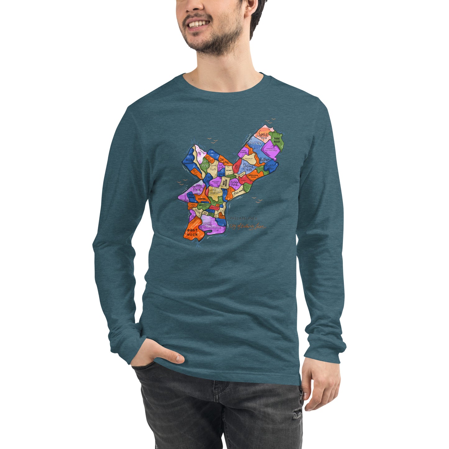 Philly Map Long Sleeve Tee (unisex)