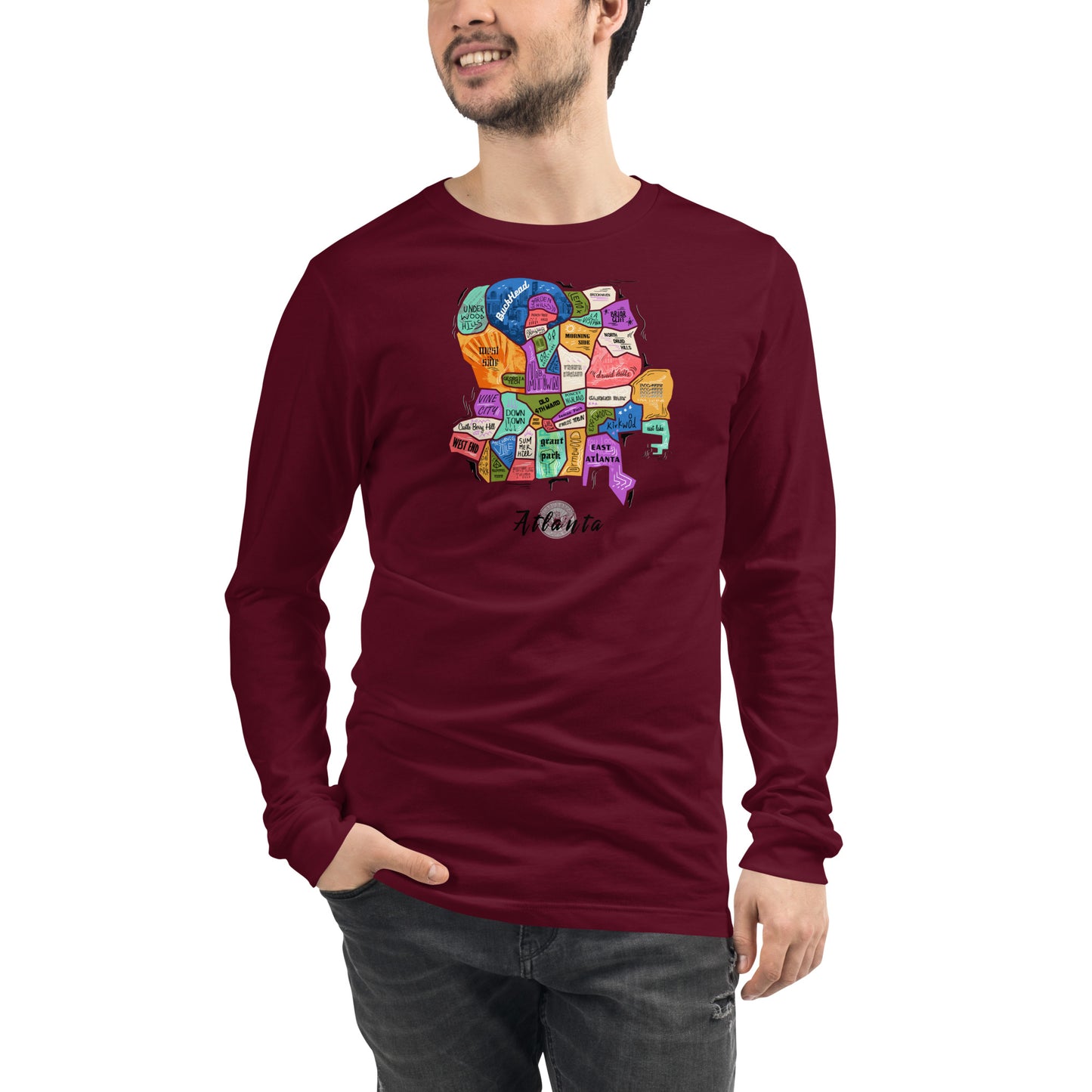 ATL map Long Sleeve Tee (unisex)