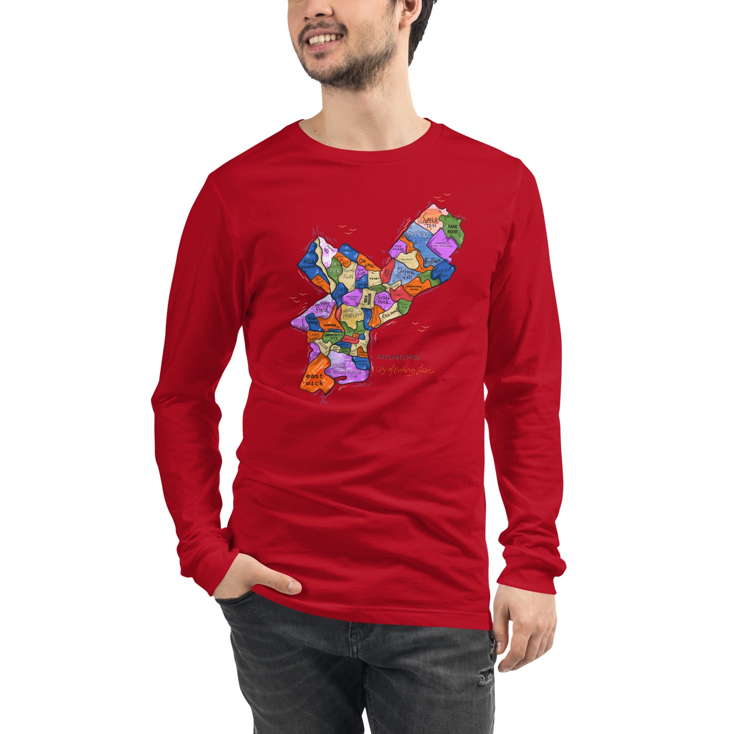 Philly Map Long Sleeve Tee (unisex)