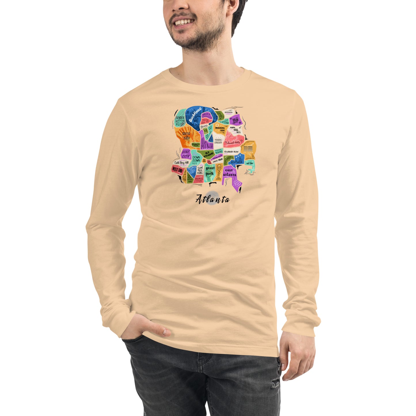 ATL map Long Sleeve Tee (unisex)
