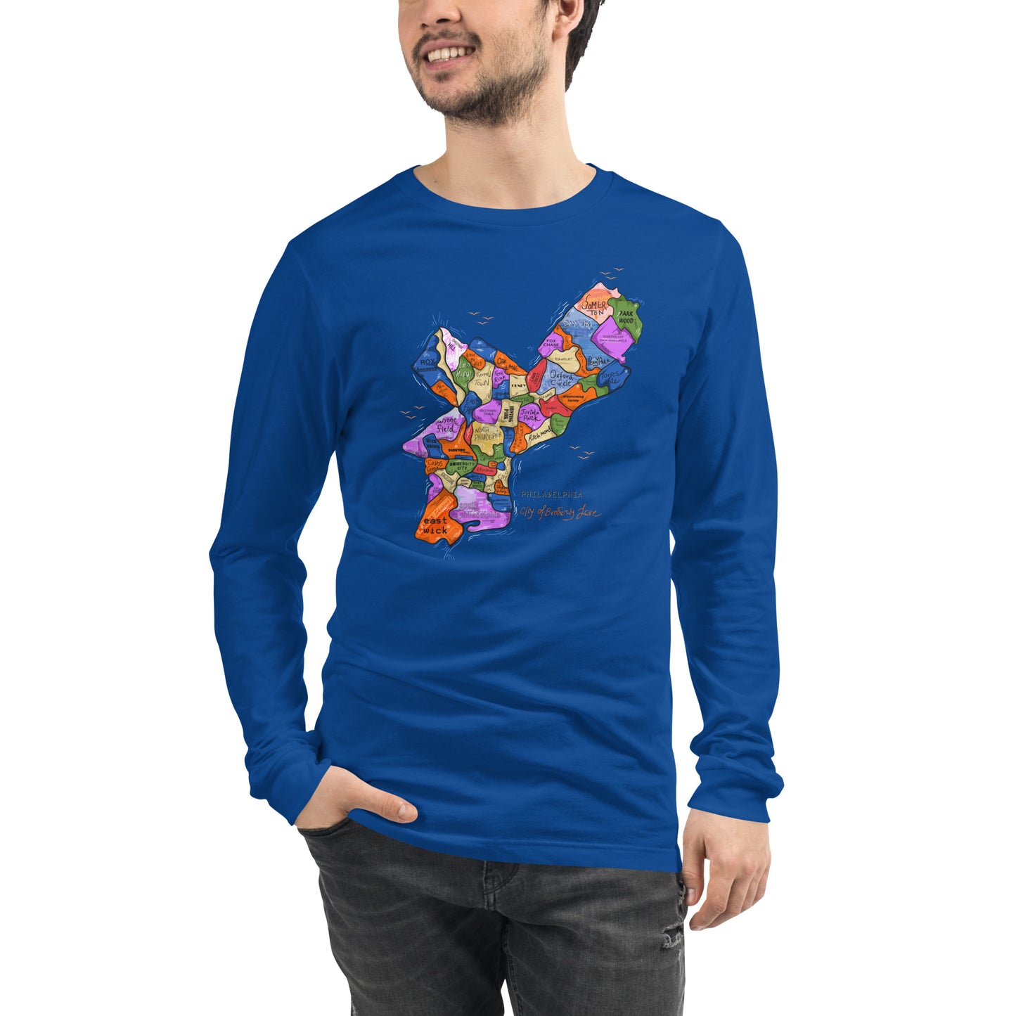 Philly Map Long Sleeve Tee (unisex)