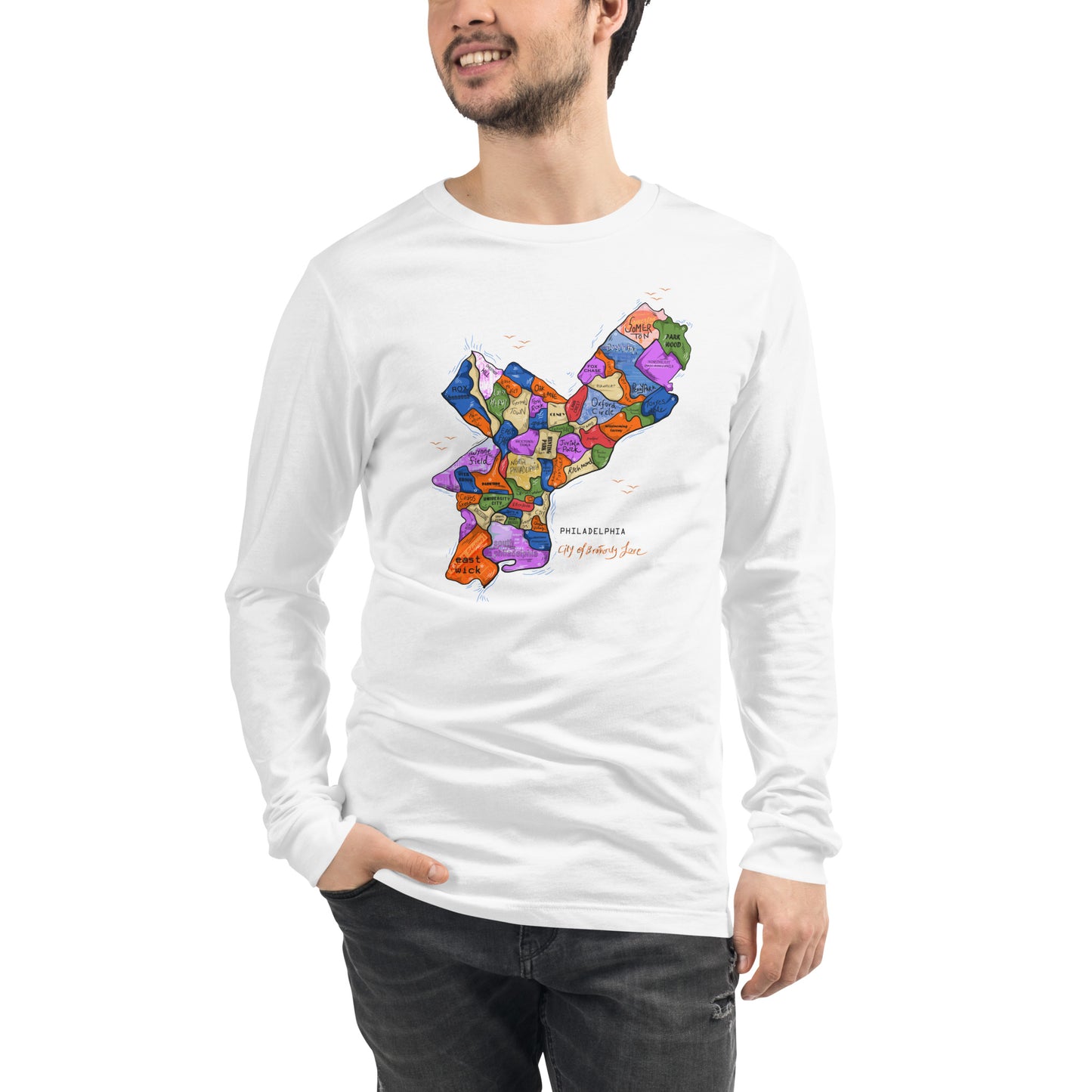Philly Map Long Sleeve Tee (unisex)