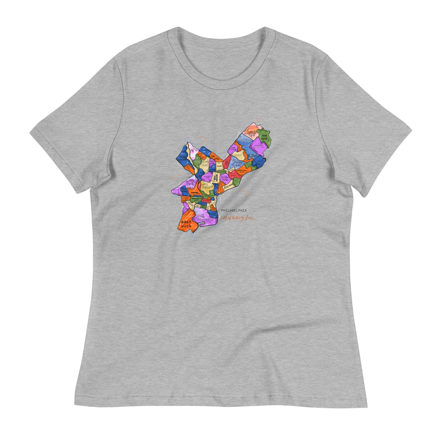 W| Philly Map T shirt