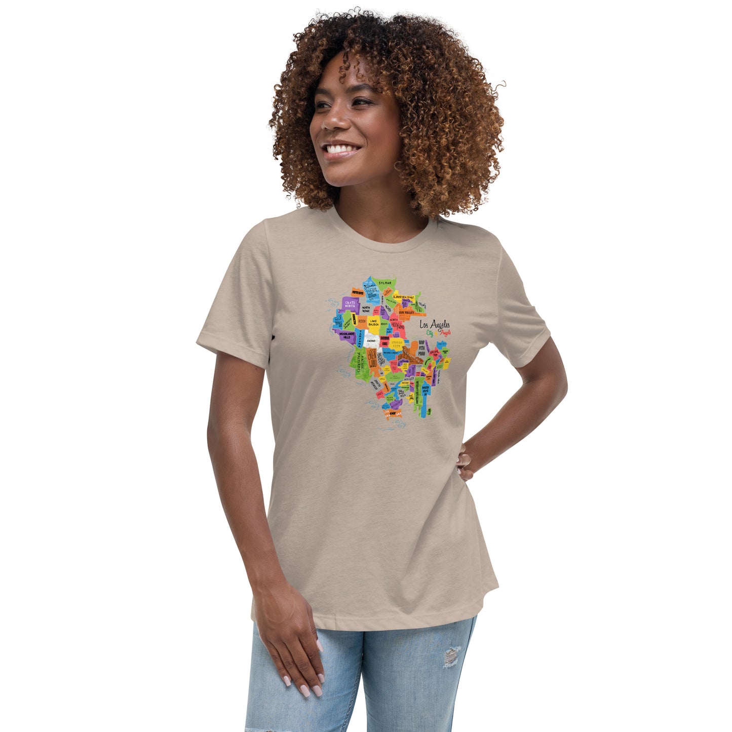 W| Los Angeles Map T Shirt