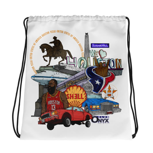 Houston Graphic Drawstring bag