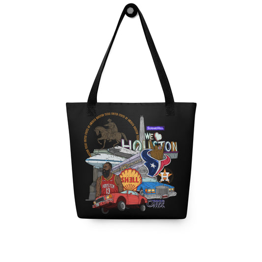 Houston graphic tote bag (black)