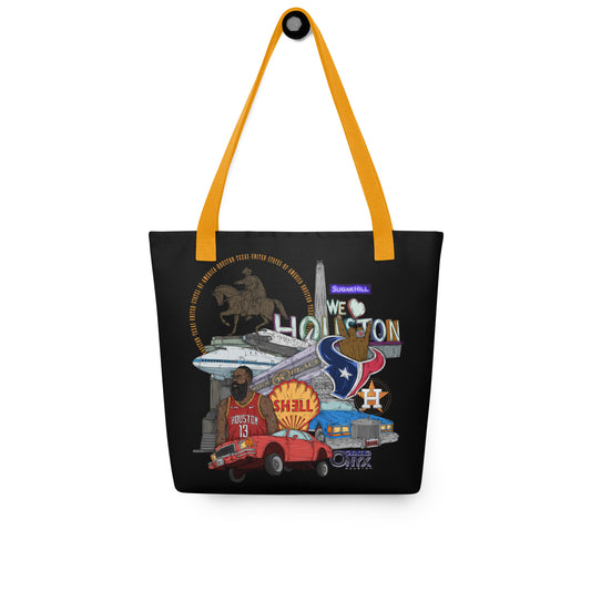 Houston graphic tote bag (black)