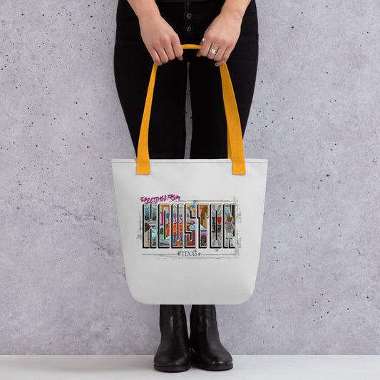 Houston Post Card Style Tote bag