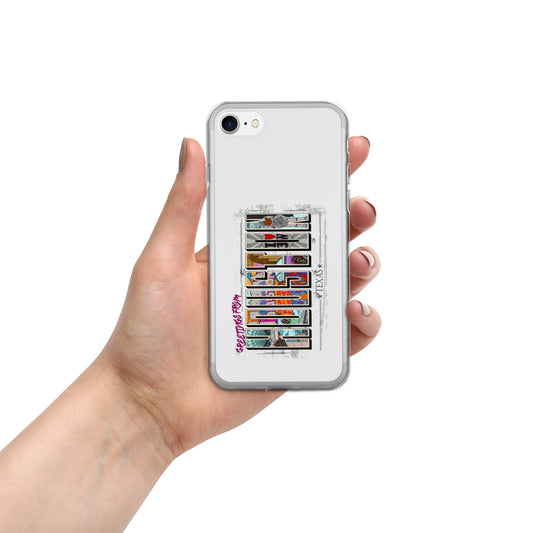 Houston Postcard Style iPhone Case (vertical)