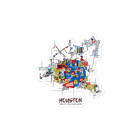 Houston Map Stickers