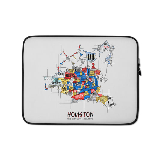 Houston Map Laptop Sleeve