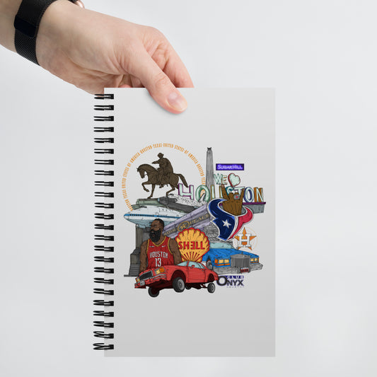 Houston graphic Spiral notebook