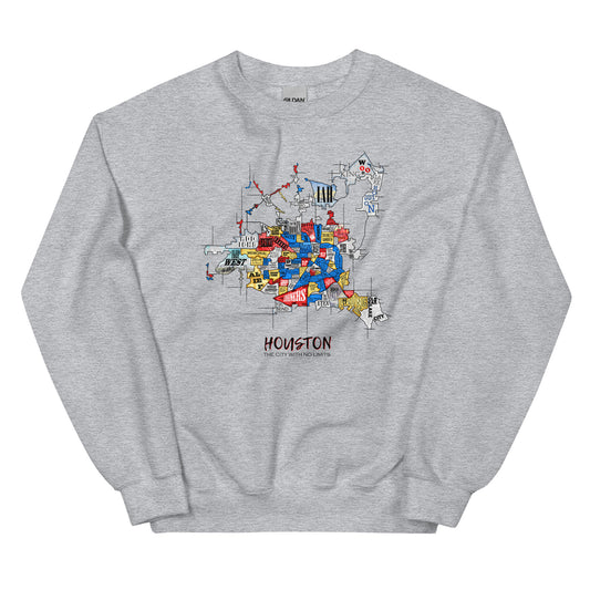 Houston Map Crewneck (unisex)