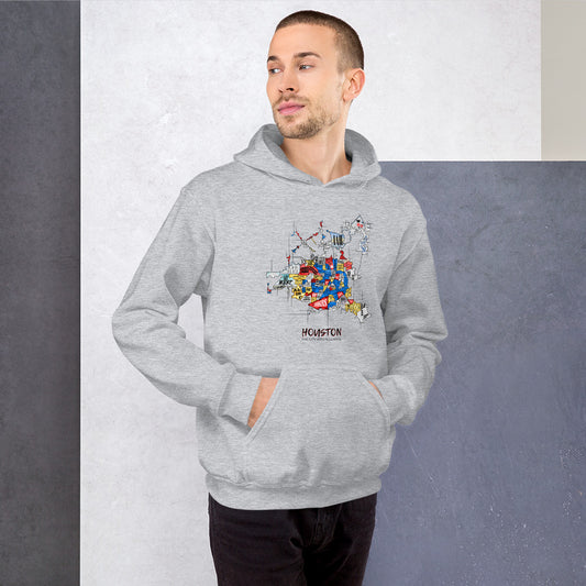 Houston Map Hoodie (unisex)