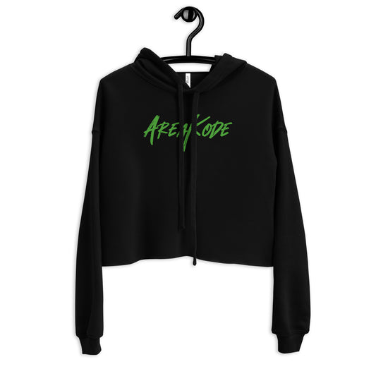 W| AreaKode Crop Hoodie (green)