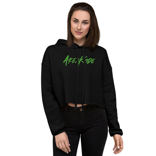 W| AreaKode Crop Hoodie (green)