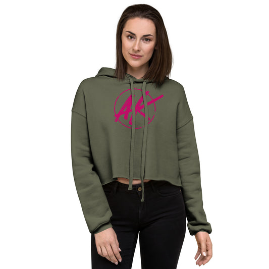 W| AK Crop Hoodie (fuchsia)