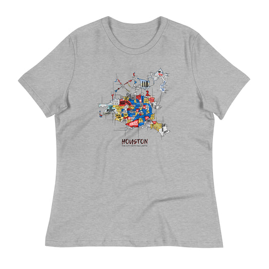 W| Houston Map T Shirt