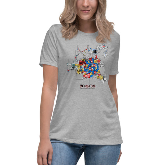 W| Houston Map T Shirt