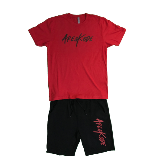 AreaKode Shorts - Black/Red