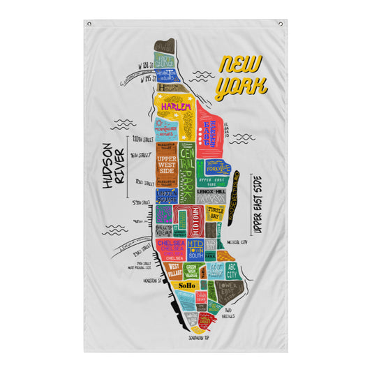 NYC map flag