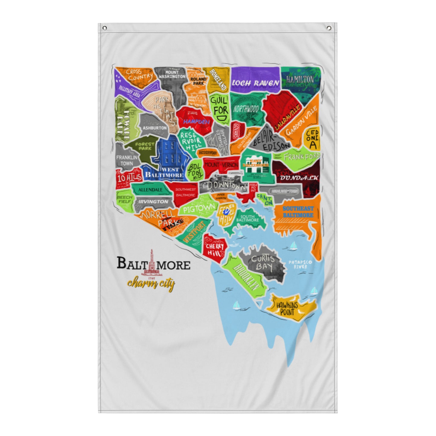 Baltimore map Flag