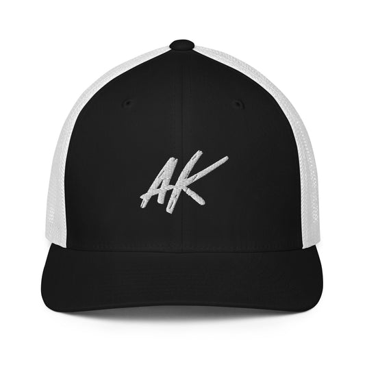AK Closed-back trucker cap (white)