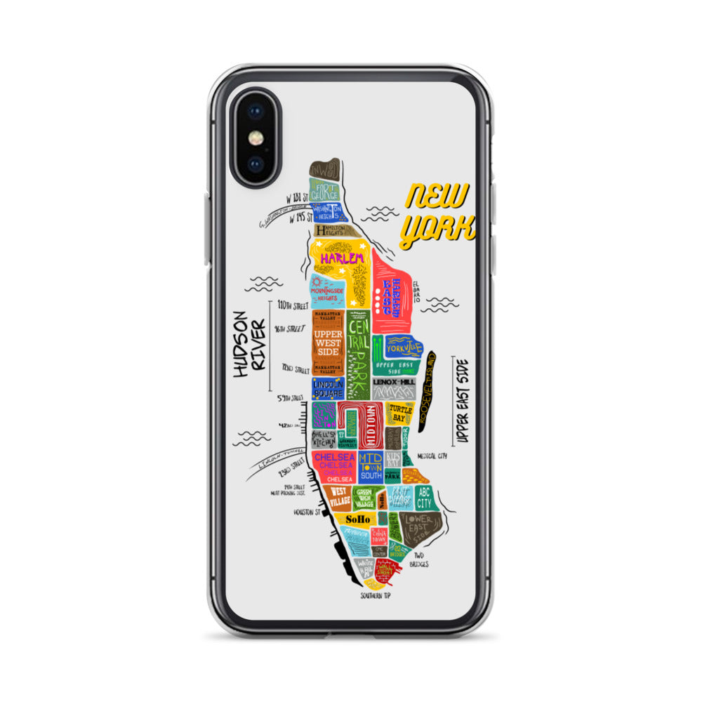 NYC map iPhone Case