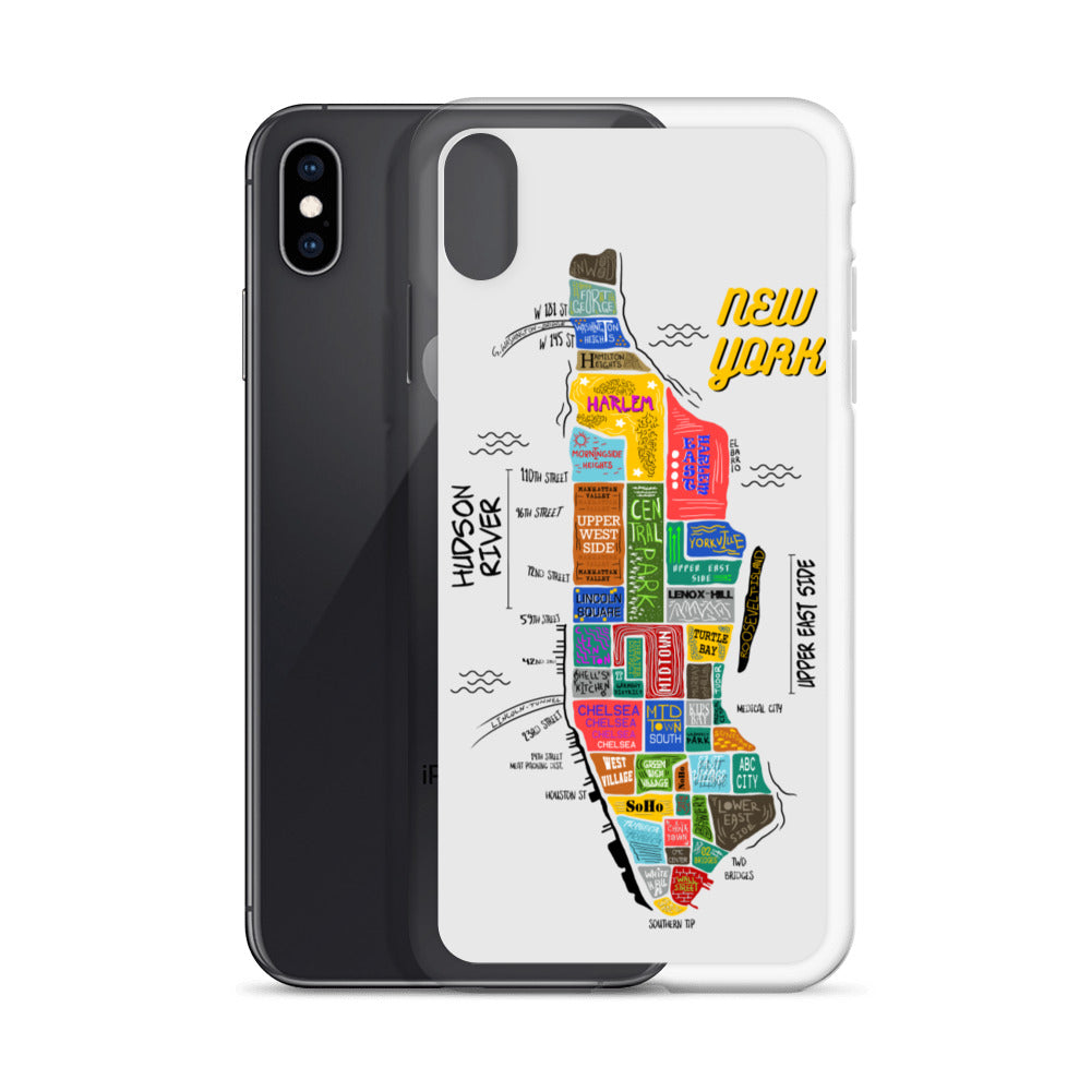 NYC map iPhone Case