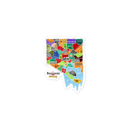 Baltimore map Stickers