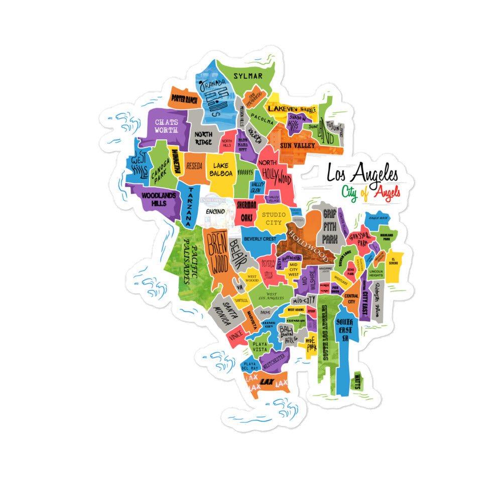 Los Angeles Map Stickers