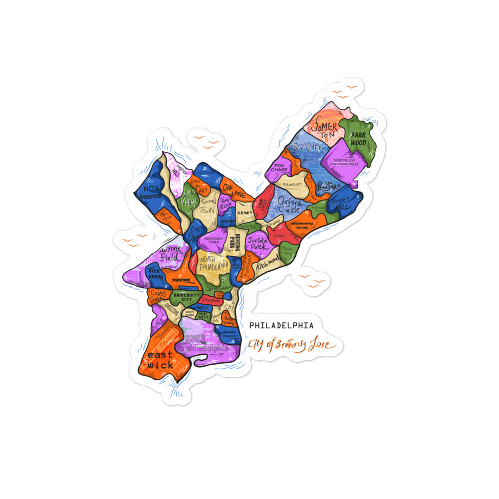 Philly Map Stickers