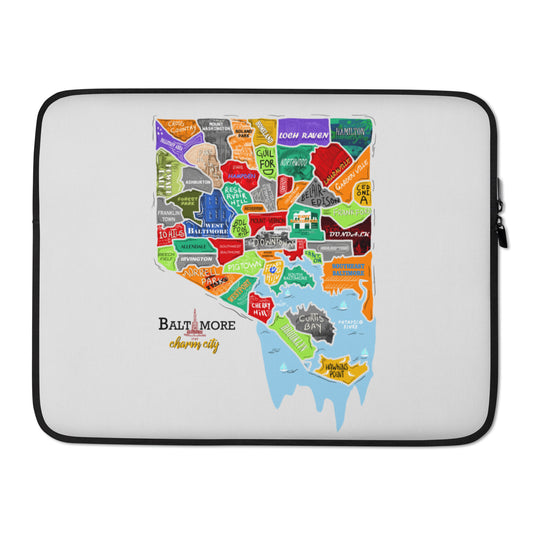 Baltimore map Laptop Sleeve