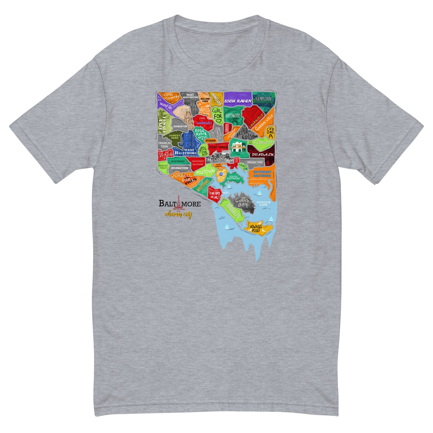 M| Baltimore map T-shirt