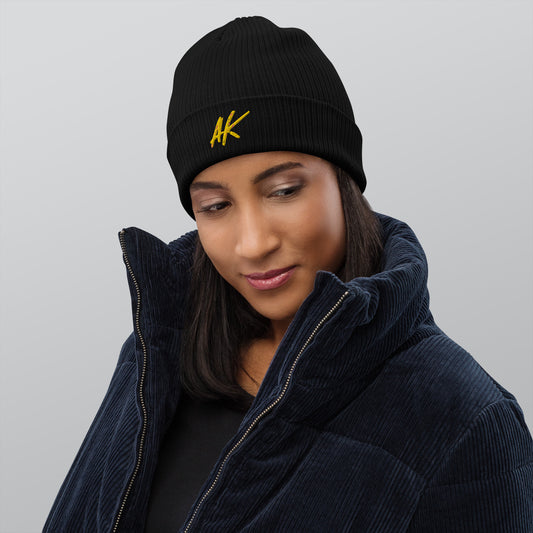 AK ribbed beanie (gold)