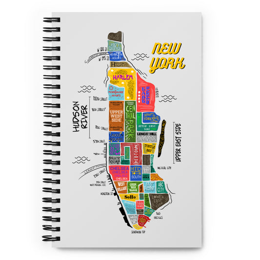 NYC map Spiral notebook