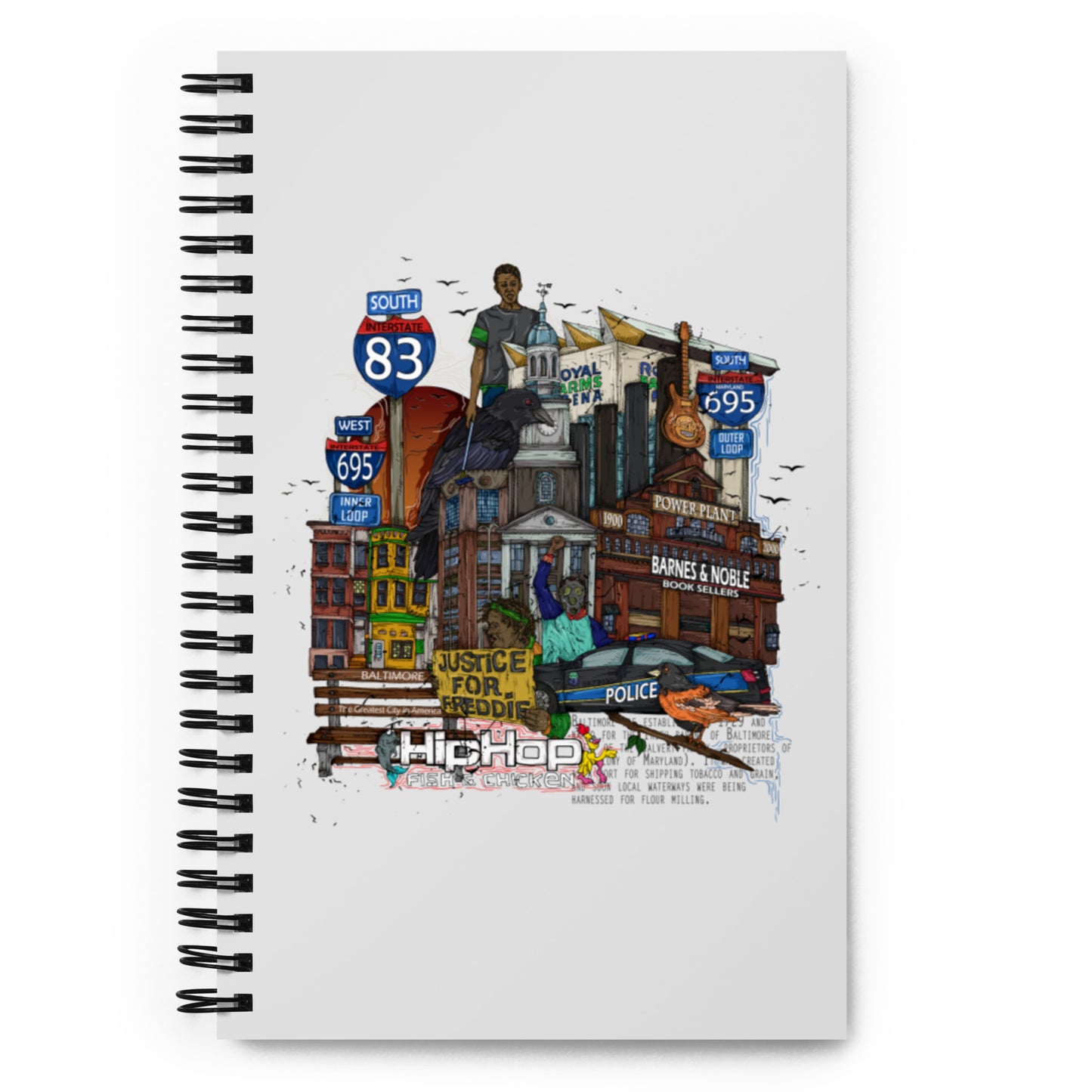 Baltimore Graphic Spiral Notebook