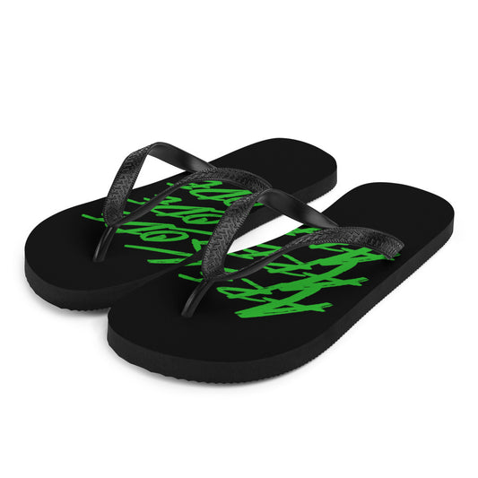 Areakode 3x Flip Flops (green/black)