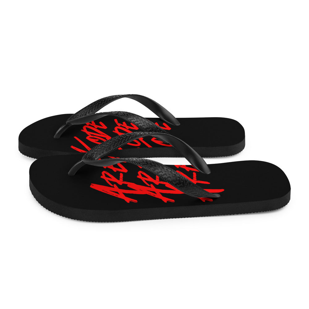 Areakode 3x Flip Flops (red/black)