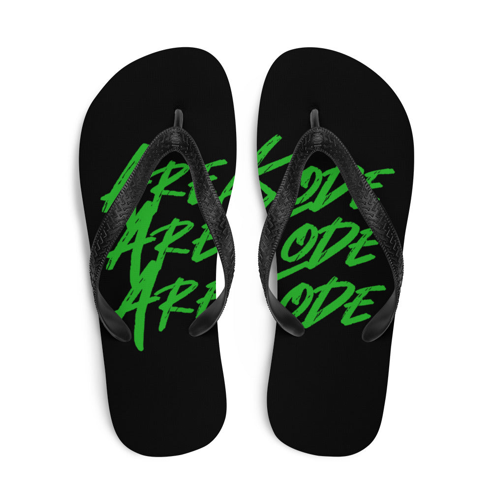 Areakode 3x Flip Flops (green/black)