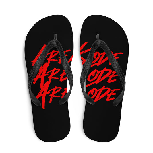Areakode 3x Flip Flops (red/black)