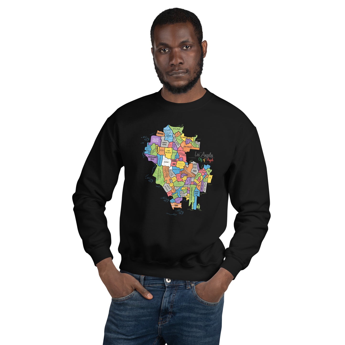 Los Angeles Map Crewneck (unisex)