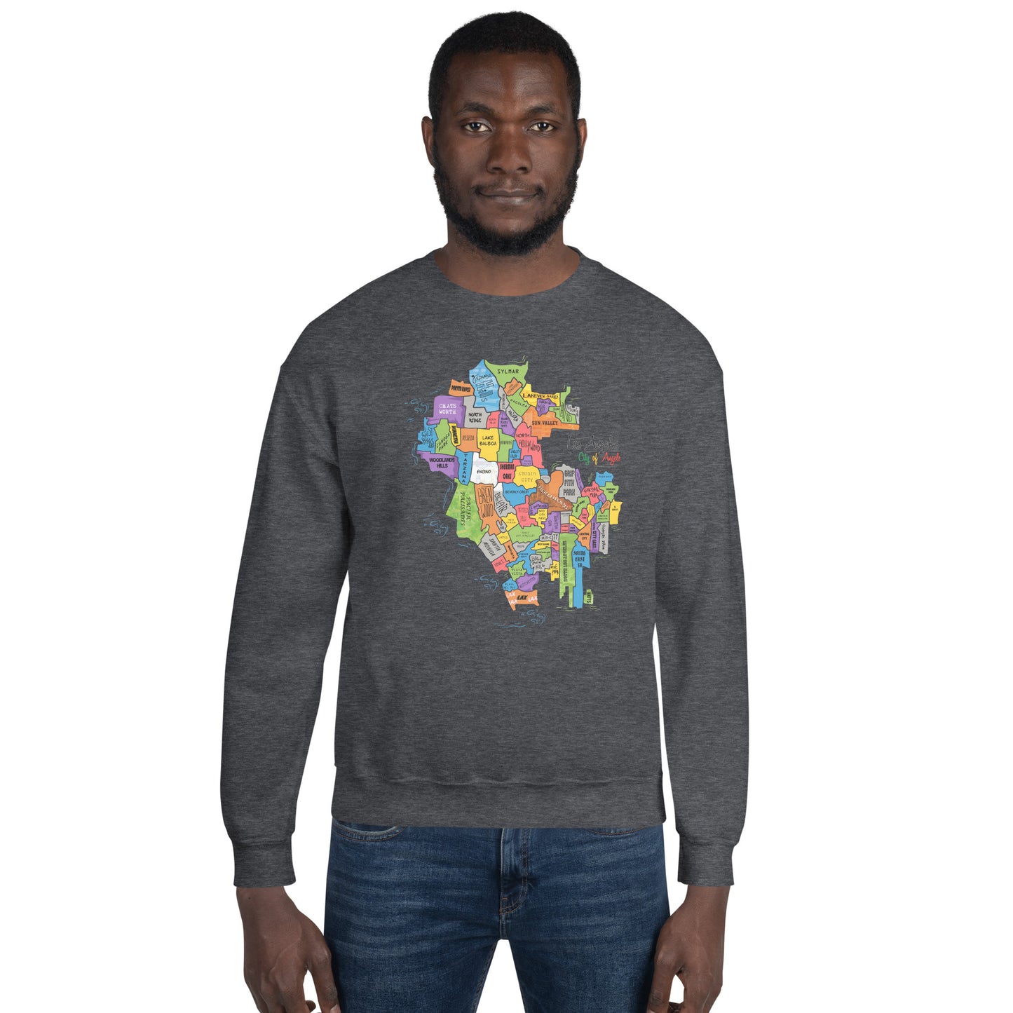 Los Angeles Map Crewneck (unisex)