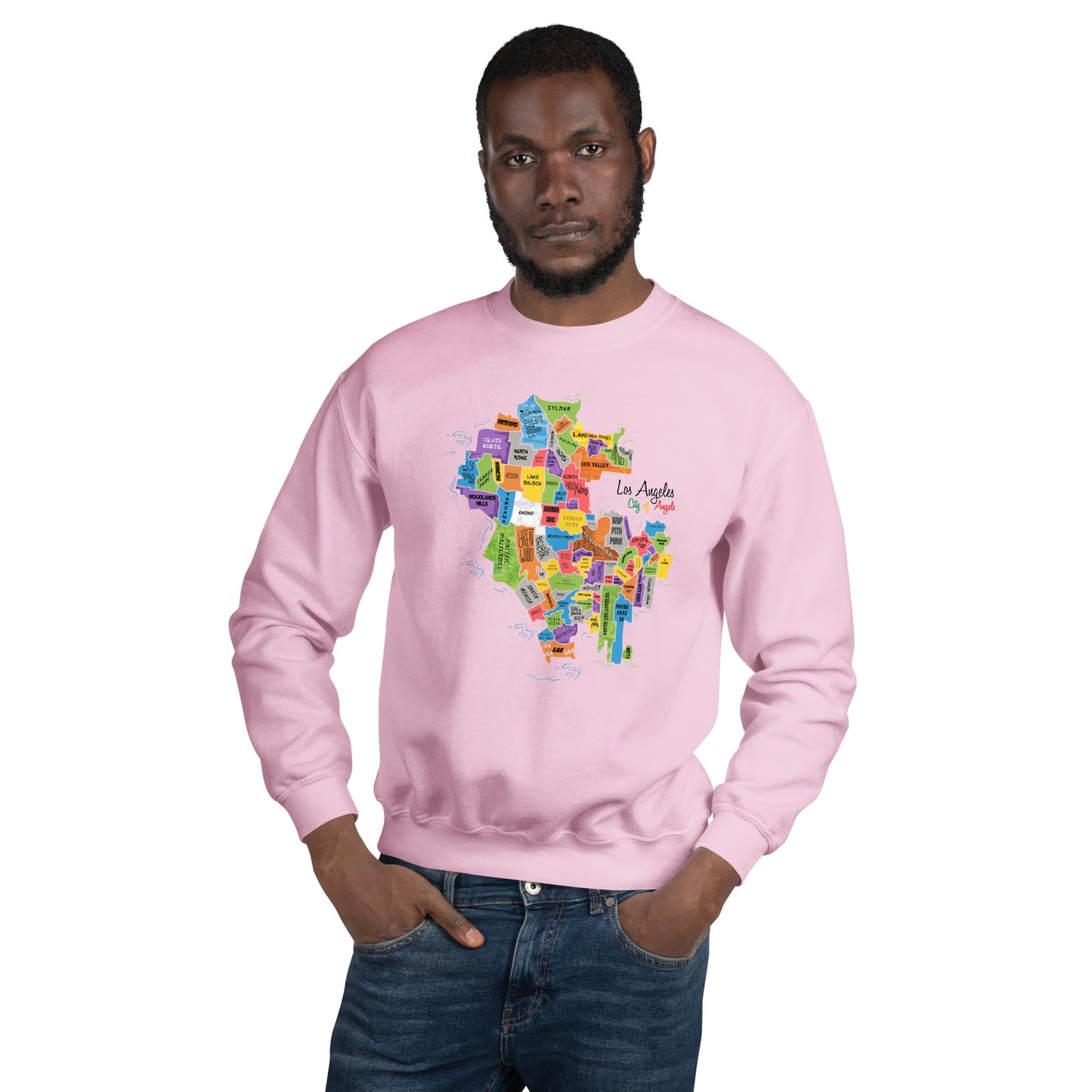 Los Angeles Map Crewneck (unisex)