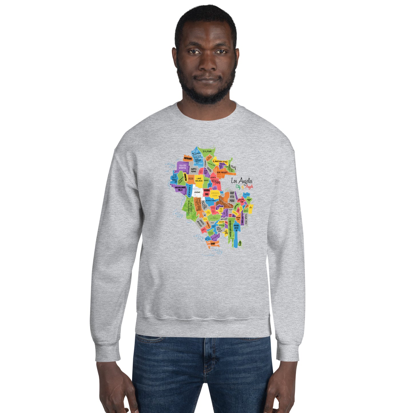 Los Angeles Map Crewneck (unisex)