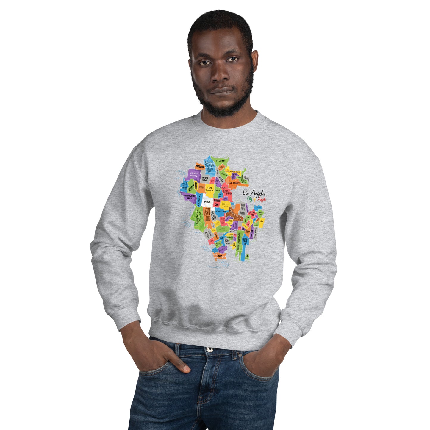 Los Angeles Map Crewneck (unisex)