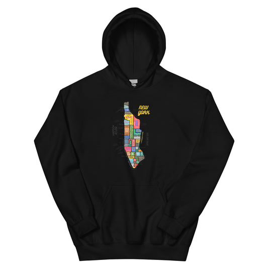 NYC map Hoodie (unisex)