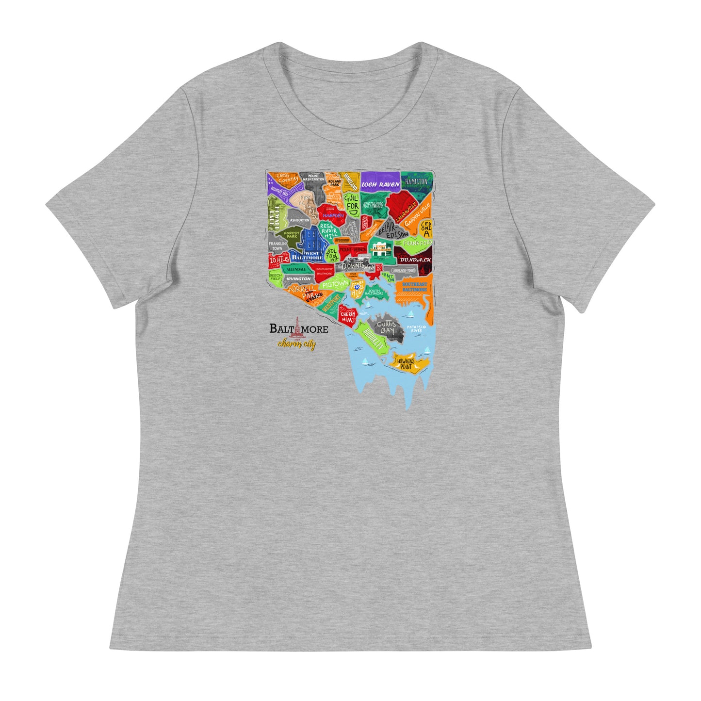 W| Baltimore Map T-Shirt (relaxed fit)