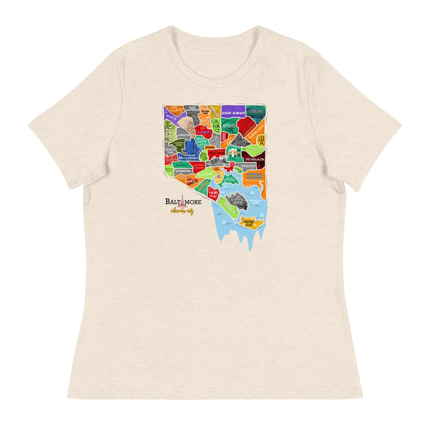 W| Baltimore Map T-Shirt (relaxed fit)
